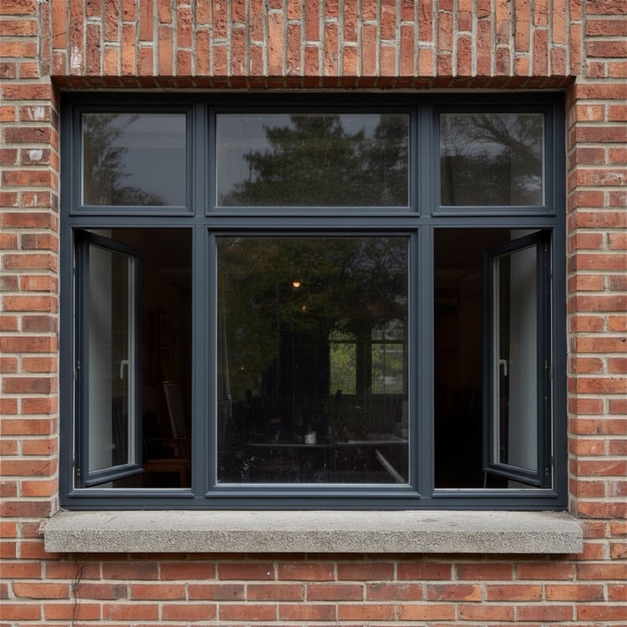 Modernes Markenfenster nach dem Einbau – MehrWert-BAUEN GmbH Bremen